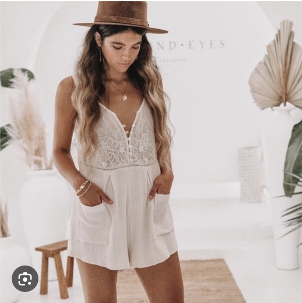 Spell Women's White Romper